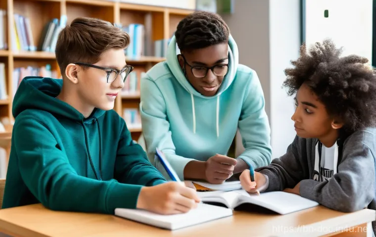 전문의 이론 공부법 - **Prompt:** A diligent male or female teenager (around 15-16 years old) deeply engrossed in active s...