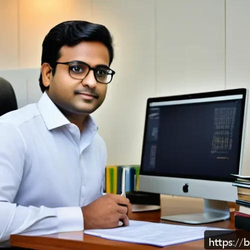 전문의가 알아야 할 법적 지식 - A professional Bengali lawyer in a modern office, using multiple digital legal databases and AI-powe...